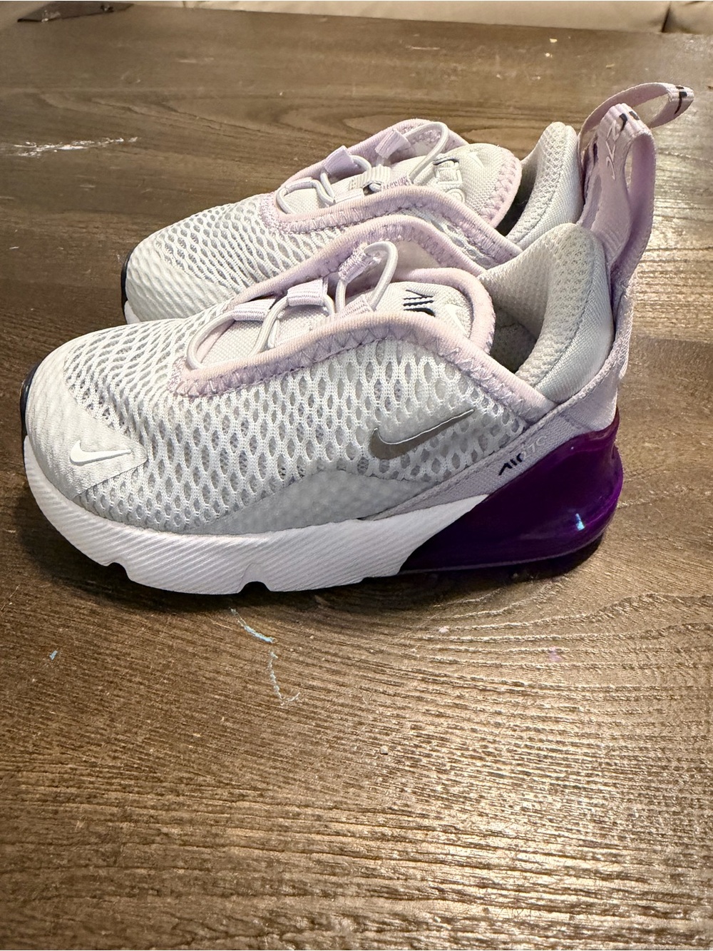 Nike Kids' Air Max 270 React - White & Purple